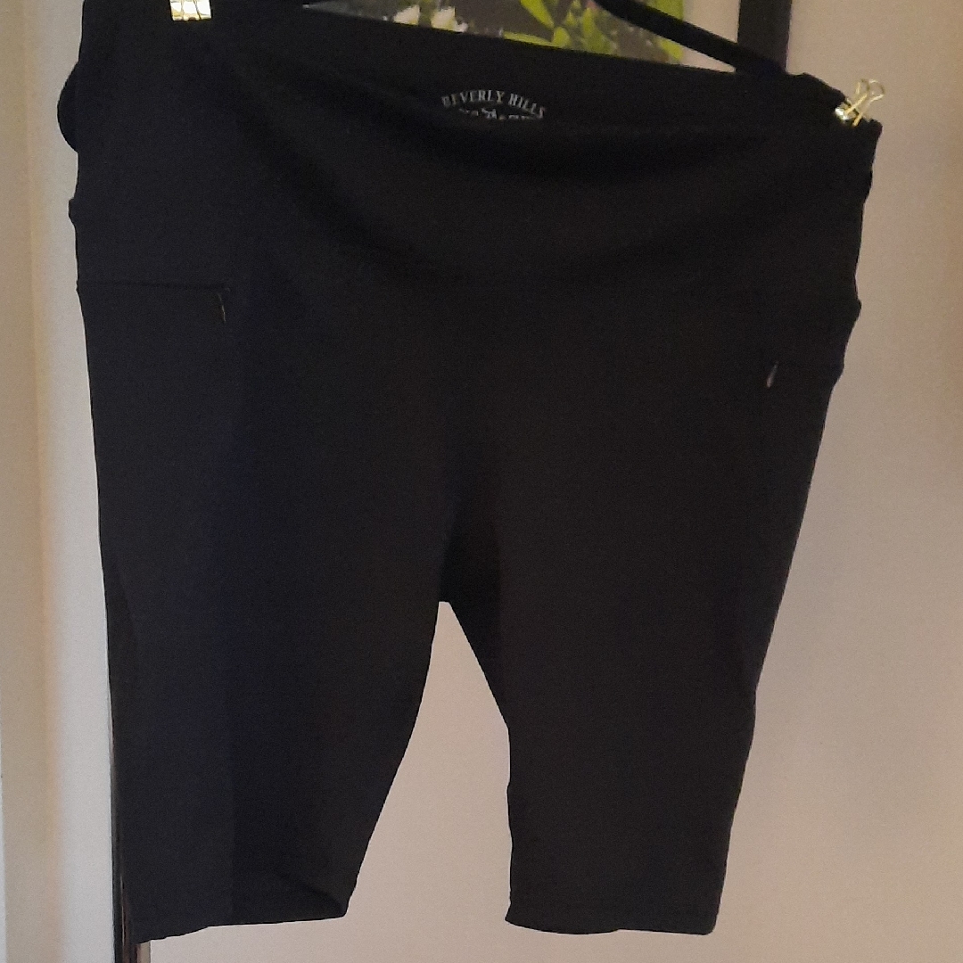 Beverly Hills Polo Club Black Women's Bike Shorts With Pockets